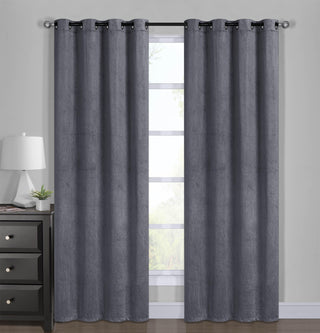 Set Cortina Velvet Emboss 140X220 Gris
