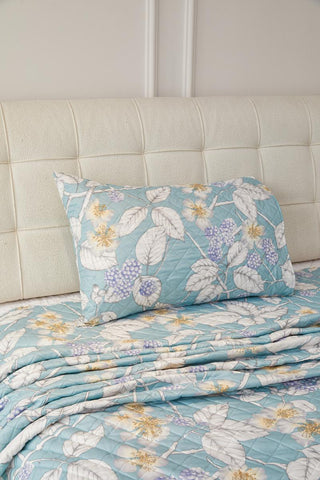 Quilt Sherpa Estampado Leaf 2 plazas