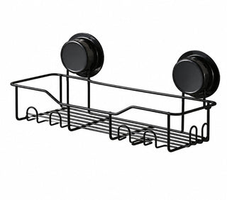 Repisa Organizadora para Ducha con Ventosas y Ganchos Negro