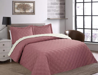 Quilt Ultrasonic Sherpa 2 plazas Morado