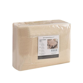 Juego de Sábanas Coral Fleece Ultra Suave Chantilly 2 Plazas Beige