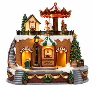 Parque Carrusel C/Luz 23,2X18,5X25Cm