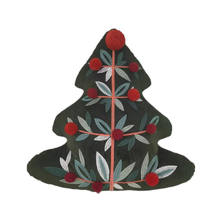 Funda Cojín Velvet Árbol Verde 38x40 cm