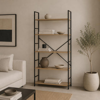 Estanteria Fierro/Mad 5 Repisas 58,6X23,5X144Cm Lg