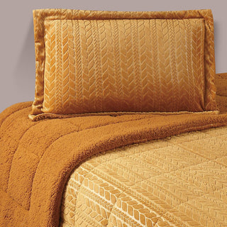 Plumon Coral Sherpa 1,5 plazas Ocre