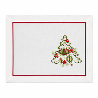 Individual Bordado Navidad Arbolito 33x48 cm