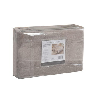 Juego de Sábanas Estampado Polar Térmico Chantilly 2 Plazas Visón