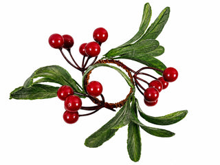 Porta Servilleta Navideño Hojas y Bayas 4 cm