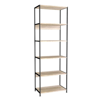 Estantería Industrial de 6 Repisas Madera y Metal 60x35x176 cm