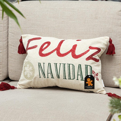 Funda Cojin Bord Pom Pom 35X50Cm