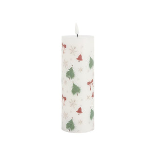 Vela Cera Led Navidad #14 7,1X7,1X20Cm 046