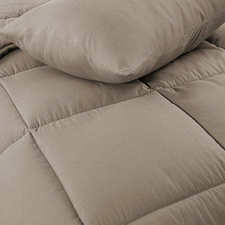 Plumón King Reversible Café | Microfibra Hipoalergénica Chantilly