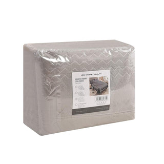 Juego de Sábanas Coral Fleece Ultra Suave Chantilly 2 Plazas Gris Plata