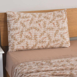 Juego de Sábanas Estampado Polar Térmico Chantilly 2 Plazas Beige