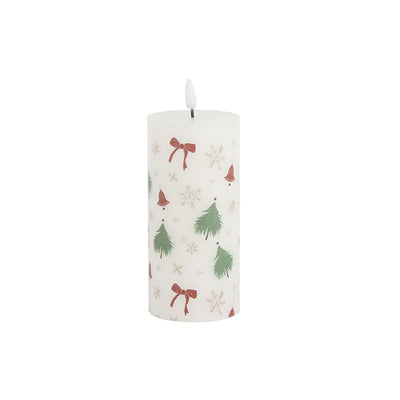 Vela Cera Led Navidad #14 7,1X7,1X15,2Cm 044