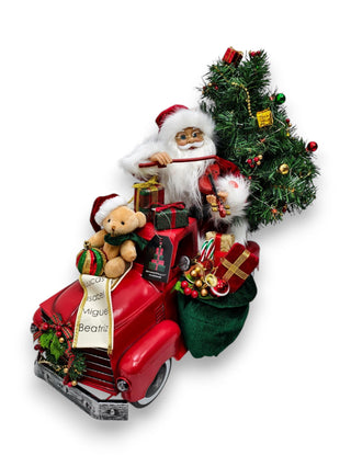 Santa Claus Musical con Auto y Luces 45 cm