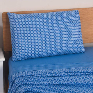 Juego de Sábanas Estampado Polar Térmico Chantilly King Celeste