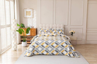 Cubrecama Quilt Estampado Sherpa Extra Cálido Chantilly 1.5 Plazas Gris Marengo