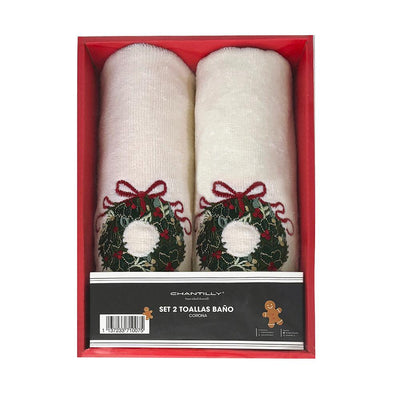 Set 2Pcs Toallas Corona 28X43Cm