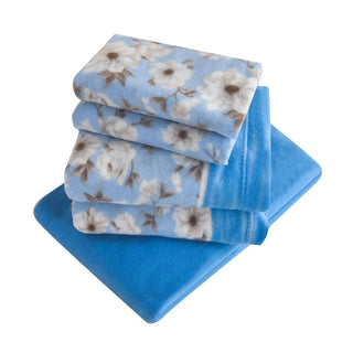 Juego de Sábanas Estampado Polar Térmico Chantilly King Celeste