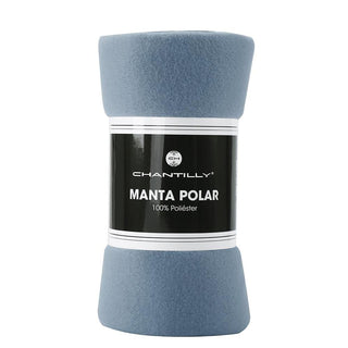 Manta Polar Térmico Chantilly 125x150 cm Azul Piedra