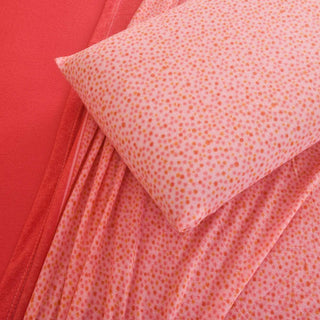 Juego de Sábanas Estampado Polar Térmico Chantilly King Rosado