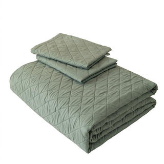Cubrecama Quilt Sherpa Extra Cálido Chantilly King Acqua