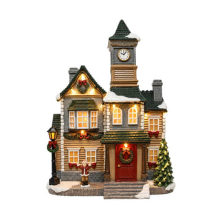 Casas Navidad C/Luz 21X12X29Cm