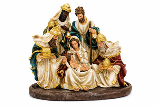 Sagrada Familia y Reyes Magos 24 cm
