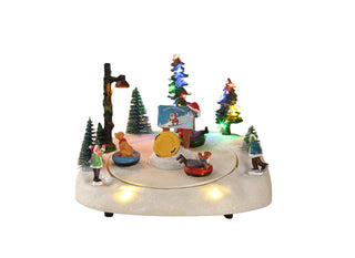 Escena Navidad C/Movimiento Luz-Musica 20,5X18,5X14Cm
