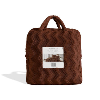 Plumón Sherpa Extra Cálido Chantilly King Café