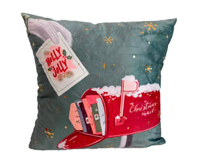 Funda Cojín Buzón Navideño Verde 45x45 cm