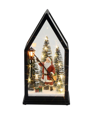 Santa Transparente Luz y Música 25 cm