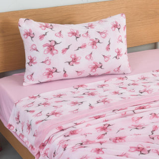 Sábanas Polar Estampada Floral 2 plazas Multicolor