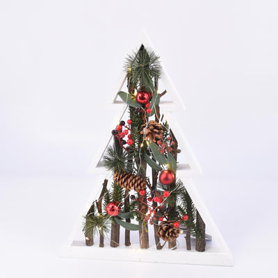 Deco Mad Led Arbol C/Esferas Rojas 35X5X44,5Cm 52