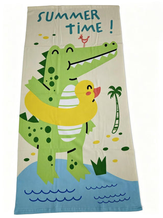 Set de Playa Infantil Toalla Microfibra 70x140 cm + Lentes de Natación Verde Claro