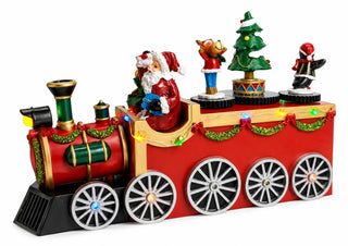 Tren santa con luz 24,5x7,5x15cm