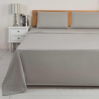 Juego de Sábanas Polar Térmico Chantilly 2 Plazas Gris Plata