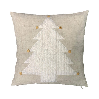 Funda Cojín Arbolito Aplicación Beige 40x40 cm