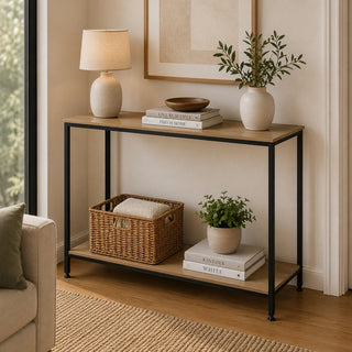 Arrimo Industrial Madera y Metal 106x35x81 cm