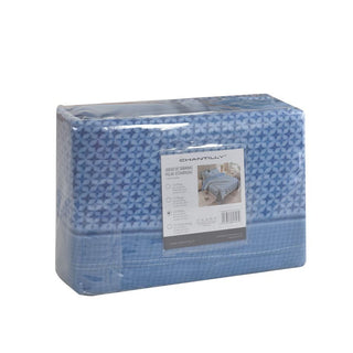 Juego de Sábanas Estampado Polar Térmico Chantilly King Celeste