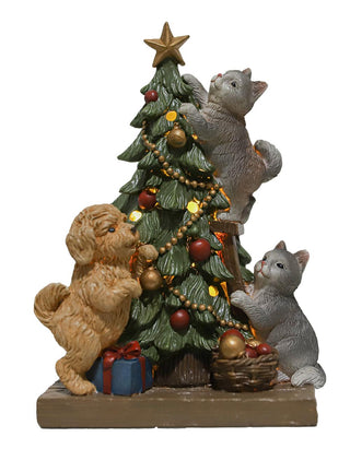 Arbol de Navidad C/Mascotas 13,5X9,6X18,4Cm