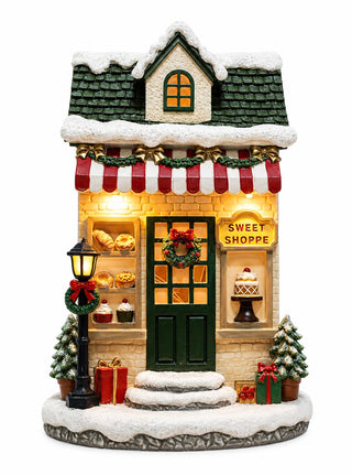 Casa Navidad C/Luz 17X13X27Cm