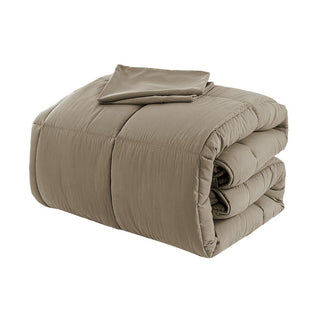 Plumón King Reversible Café | Microfibra Hipoalergénica Chantilly