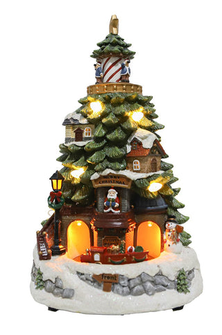 Villa Arbol Nav C/Luz 21X20,3X32,5Cm