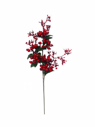 Rama Navideña Bayas Rojas 65 cm
