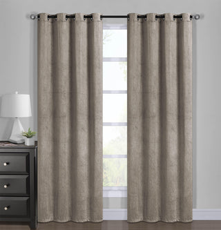 Set Cortina Velvet Emboss 140X220 Beige