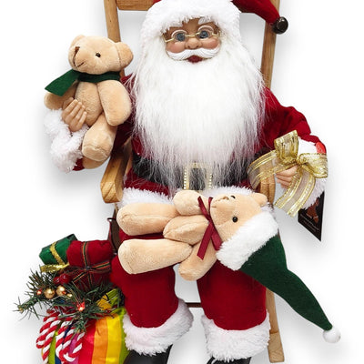 Santa Mov C/Luz Y Musica  Silla Mecedora 40Cm
