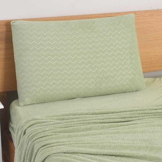 Juego de Sábanas Coral Fleece Ultra Suave Chantilly 1.5 Plazas verde