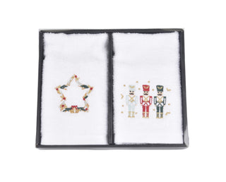Set 2 Toallas Bordadas Cascanueces 40X60 Cm